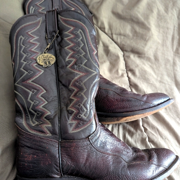 J Chisholm Men's Ostrich  cowboy boot. - Picture 3 of 13